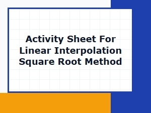 A Practical Linear Interpolation Square Root Worksheet